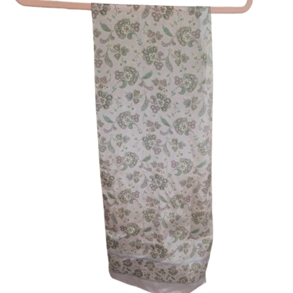 Floral Patterned Scarf Piramit 100% Pure Silk Paisley